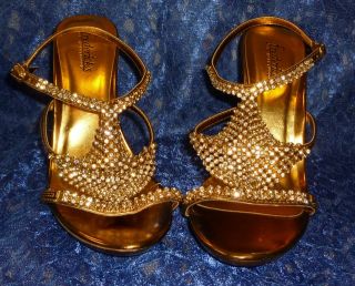 Fredericks of Hollywood Rhinestone Stiletto Heels Sandals Size 8