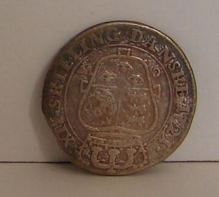 1721 12 Skilling Fine Denmark Coin Frederik IV Silver