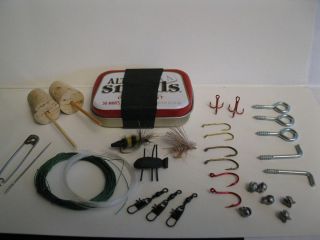 33 Pc Emergency Survival Fishing Repair Kit AND Emergency Fishing ROD