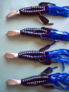 Walleye Fishing Tackle Worm Lure Jig Spinners 4 Large Beavers Tackle