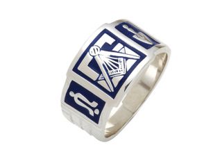 Mens Solid Silver or Gold Masonic Freemason Mason Ring