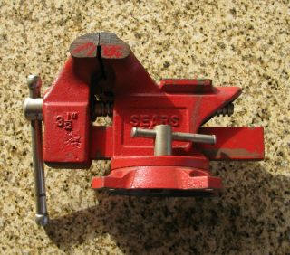  MACHINIST BENCH 3 1/2 #5178 SWIVEL VISE W/ ANVIL AND PIPE JAWS