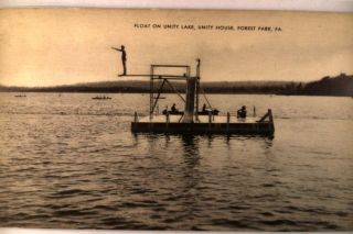 1939 Floating Dock on Unity Lake in Forest Park Pennsylvania PA