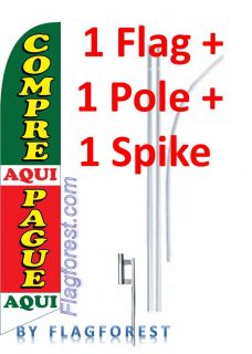 One 15 Compre Aqui Pague Aqui GR Red Yel Swooper 3 Feather Flag Kit