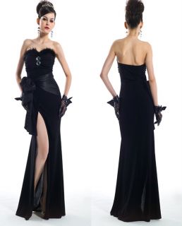 Formal Evening Party Black Prom Gown Dress s L 21673