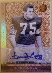 Forrest Gregg 2011 Panini Gold Standard Auto 1 1 Green Bay Packers