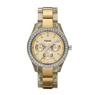 Fossil Stella Translucent Yellow Dial Womens Watch ES2867