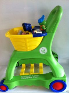 LEAP FROG PRETEND AND LEARN SHOPPING CART COMPLETE SET FOOD, BONUS