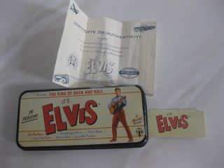 Fossil Elvis Watch Guitar Pin in Tin Box