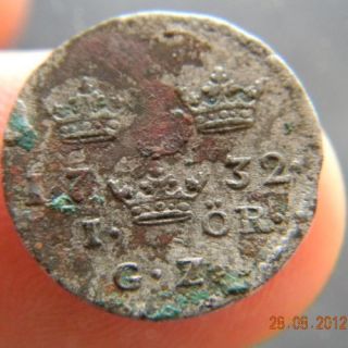 Sweden Silver Coin Fredrik I Ore 1732