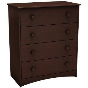 New Chocolate 4 Four Drawer Dresser Chest of Drawers Baby Nursery