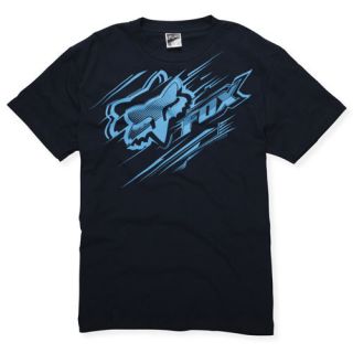 Fox Racing Speedy Tee T Shirt s s Navy Light Blue Adult Size XLarge XL