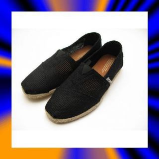 Mens Toms Perforated Canvas Black Freetown