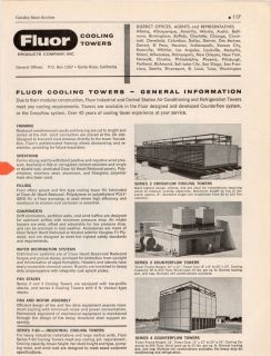 Fluor Cooling Towers Cement Asbestos Sheathing 1963 Ad