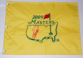 Fuzzy Zoeller Signed Autographed 2009 Masters Tournament Golf Pin Flag