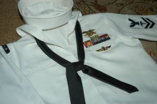 US Navy Dress White Uniform Seal 38R USN