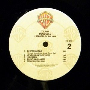 ZZ Top Deguello 1979 Vinyl LP Near Mint Warner Bros HS 3361