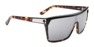 New Spy Optic Flynn Sunglasses Shiny Black Tortoise w Mirror Lens