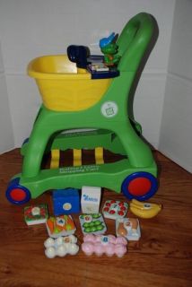 Leap Frog Shopping Cart w Complete Food Set VGUC