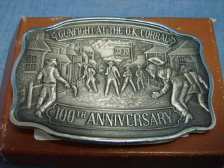 Lawmens Belt Buckle 100th Anniversary Gunfight at The OK Corral