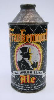 Vtg Frankenmuth Old English Ale Brand Cone Funnel Top Beer Can