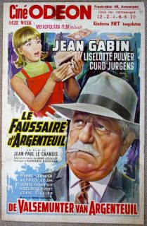 Jean Gabin Le Faussaire DArgenteuil RARE Vintage Original Belgian