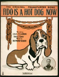 Fido Is A Hot Dog Now 1914 Frankfurter Beagle Dog Chee Toy Vintage