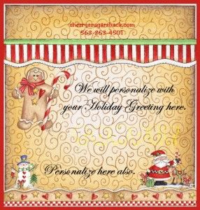 Christmas Gingerbread Man Personalized Candy Wrappers