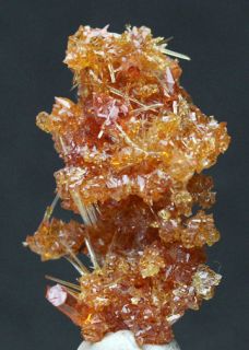 Premium Red Orange Zincite Crystal Cluster Mineral Specimen Poland