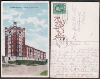  Postcard   Central Shool,Tacoma,Washington To Rauert,Fruitland,Idaho