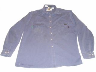 FRC Flame Resistant Clothing Used Dark Blue Shirts Sizes Small 5XL