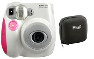 Fujifilm Instax Mini 7S Instant Film Camera (Pink) + Hard Case
