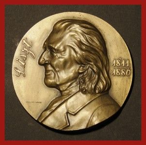 Music Composers Franz Liszt Famous Hungarian Composer Bronze Medal