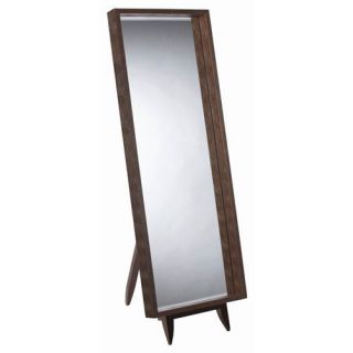 Brown Choc Leather Full Length Floor Mirror and Easel