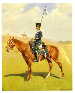 POSTCARD FREDERIC REMINGTON Art THE HUSSAR 1893 Horse Cavalry Military