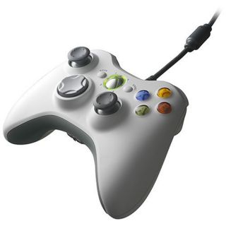 Genuine Microsoft Xbox 360 White Wired Game Controller