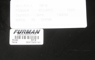 furman rp 8 power conditioner