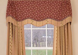 COUNTRY CURTAINS VALANCE Andover Lined Scalloped EUC Curtain French