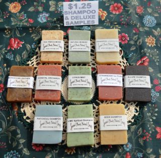 Sample Size Handmade Natural Shampoo Deluxe Soaps 9 Varieties to
