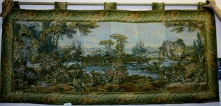Beautiful French Garden Design Wall Hanging Tapestry in Huge Size 36H