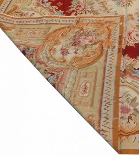 x10 Hand Woven Wool French Aubusson Flat Weave Rug Brand New Free