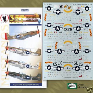 51 357th Fighter Group 3 Fricker Carson 1 72 decals Eagle Strike