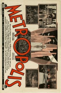 metropolis movie poster fritz lang sci fi classic