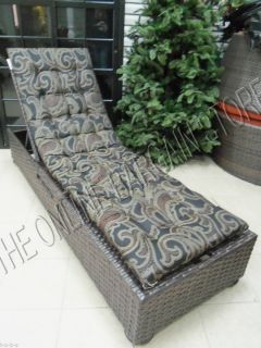 Frontgate Outdoor Chaise Chair Cushion w Pillow Ebony Travita