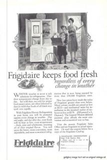 1927 Frigidaire Refrigerators 4 Vintage Print Ads Product of General