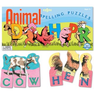 10 Animal Spelling Puzzles Word Picture Association Ages 3