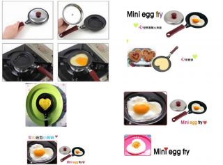 New Mini Heart Shape Egg Fry Frying Pan Non Stick Pot