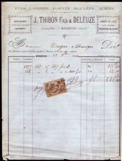 FRANCE, 1884. Revenue Stamped Document, 10c