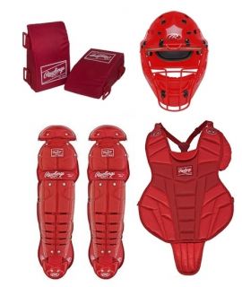 Rawlings Scarlet Catchers Set Knee Relievers Ages 9 12