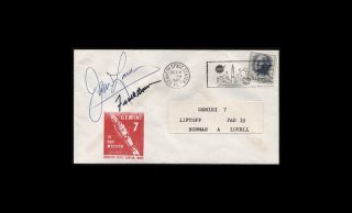 Gemini 7 Crew Lovell Borman Signed RARE KSC Red Cachet Launch Cover
